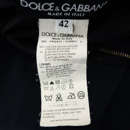 美品◆ドルチェ&ガッバーナ ワンピース レーヨン レディース ブラック 42 DOLCE&GABBANA【AFB3】