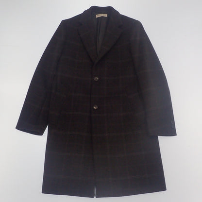 Like new◆United Arrows Beauty &amp; Youth Chester Coat Check Men's Brown S BEAUTY &amp; YOUTH [AFB11] 