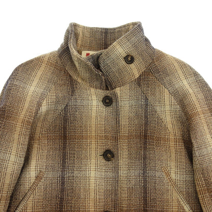 Good condition◆Marni stand collar wool coat ladies 38 beige MARNI [AFB10] 