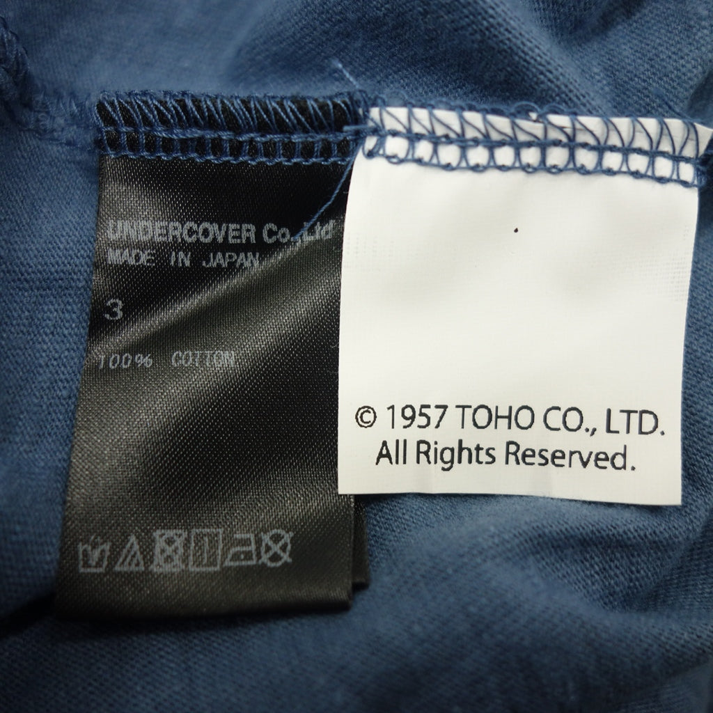 極美品◆アンダーカバー 長袖Tシャツ カットソー UCZ4891-3 THRONE OF BLOOD メンズ サイズ3 ブルー系 UNDERCOVER【AFB38】