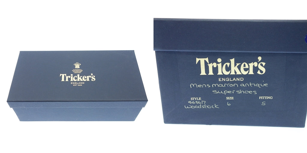 状况非常好 ◆ Tricker's 系带皮鞋 平头木库存 563617 男士棕色尺码 6 Tricker's [AFD1] 