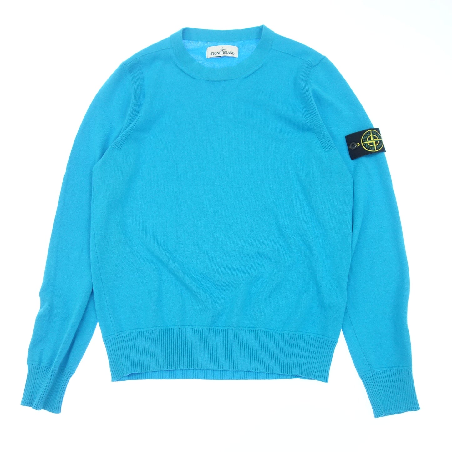 Stone Island Knit Sweater Shoulder Patch Men's Blue S STONE ISLAND [AFB16] [Used] 