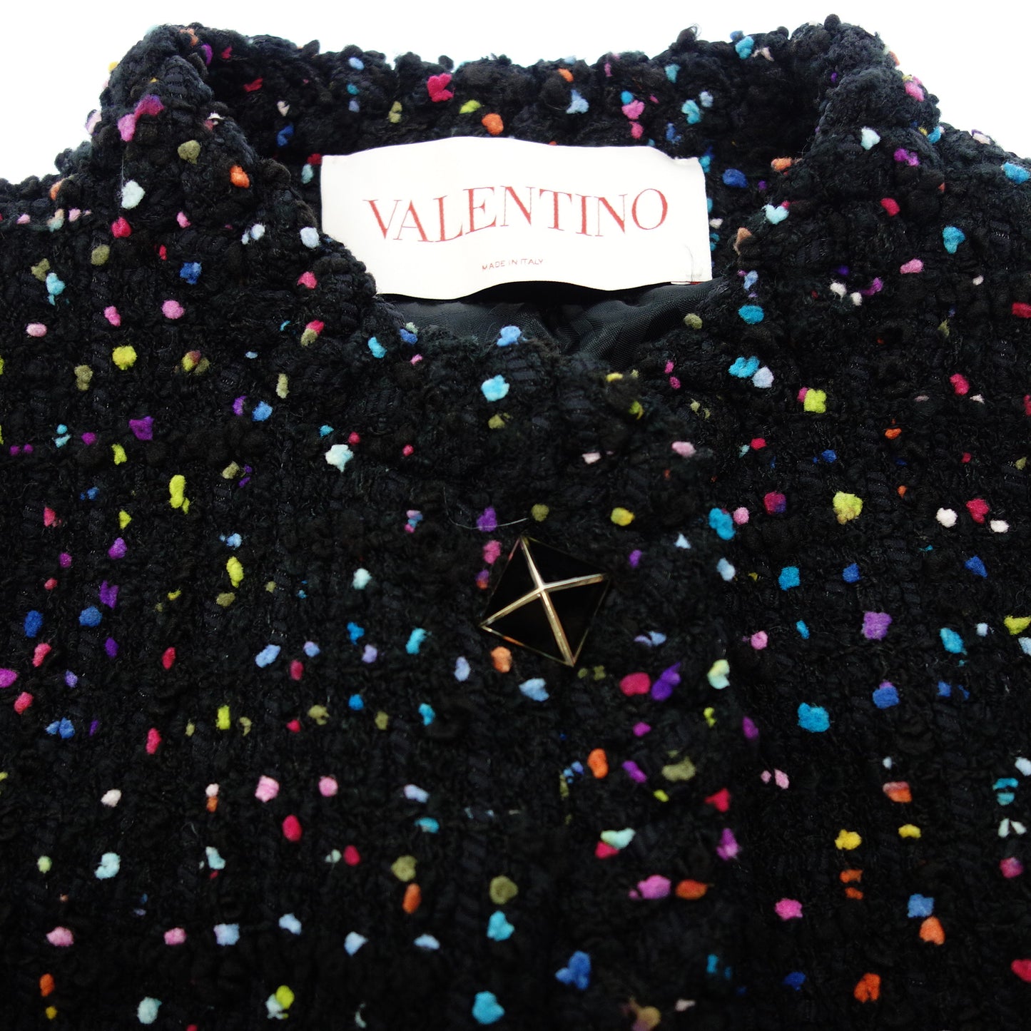 極美品◆ヴァレンティノ セットアップ ツイード ジャケット パンツ サイズ38 黒系 レディース VALENTINO【AFA5】