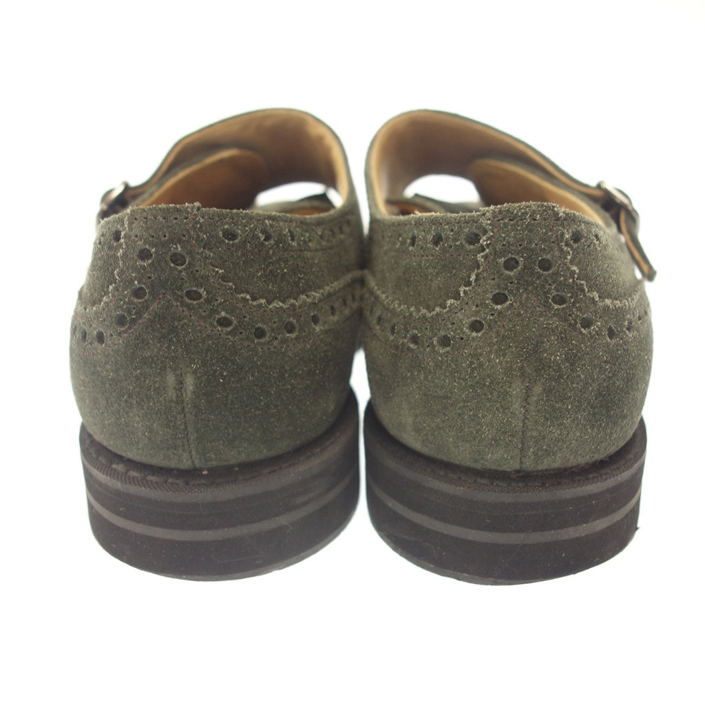 Good Condition◆Church Leather Shoes Double Monk KELBY2 Kelby Men's Green Suede UK8.5G Church's [LA] 