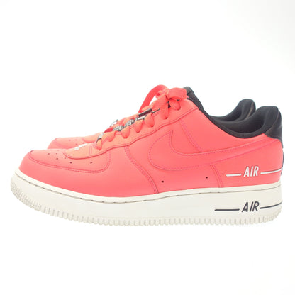 Very good condition ◆ Nike sneakers Air Force One 07 Leather Crimson Men's Pink x Black Size 26.5 NIKE AIR FORCE [AFD7] 