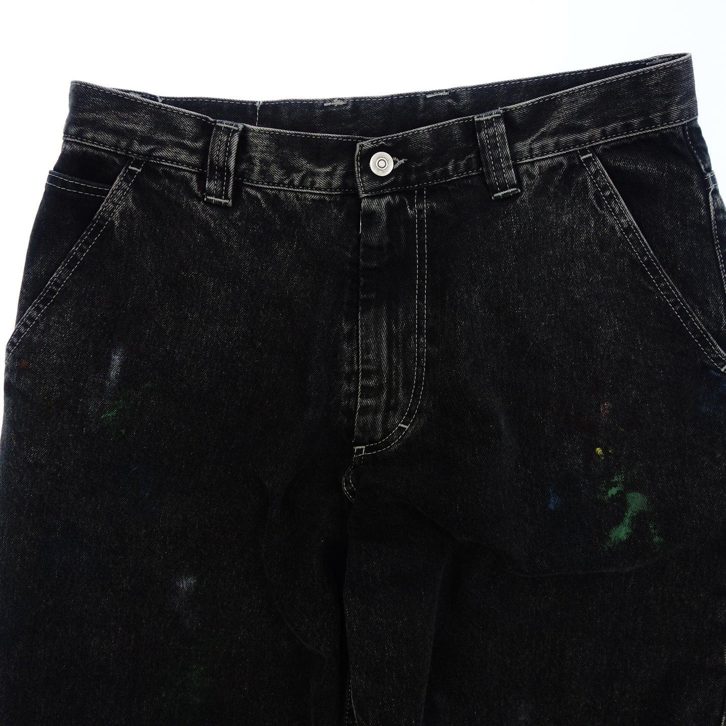 Maison Margiela Denim Pants Paint S50LA0204 Men's 32 Black Maison Margiela [AFB22] [Used] 