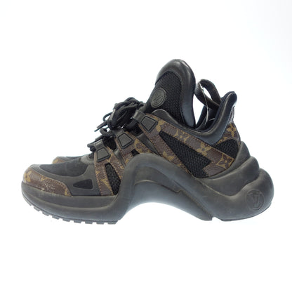 Used ◆Louis Vuitton Monogram Arclight Line Sneakers Women's Size 38 Black 1A43LH LOUIS VUITTON [AFD9] 