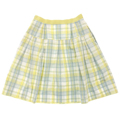 Used ◆Foxy New York French Skirt Plaid Pattern 30028 Ladies 40 Yellow FOXEY NEWYORK [AFB38] 