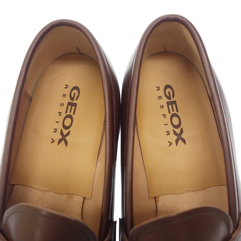 Very good condition ◆GEOX coin loafer 2178 Men's Brown Size 27 GEOX [AFD3] 