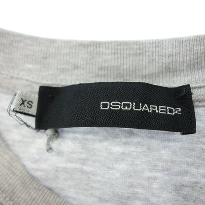 状况良好◆D Squared 短袖 T 恤剪裁和缝制圆领印花男式 XS 灰色 DSQUARED2 [AFB38] 