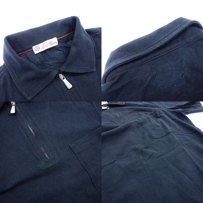 Loro Piana Polo Shirt Zip Up Men's XS Navy Loro Piana [AFB43] [Used] 