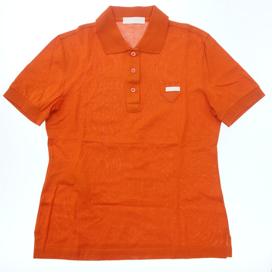 Good Condition◆Prada Polo Shirt Triangle Logo Women's Orange S PRADA [AFB15] 