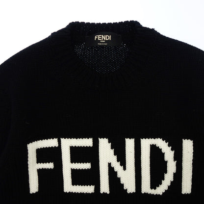 FENDI 针织毛衣正面徽标 Kagiami 男式 46 黑色 FENDI [AFB40] [二手] 