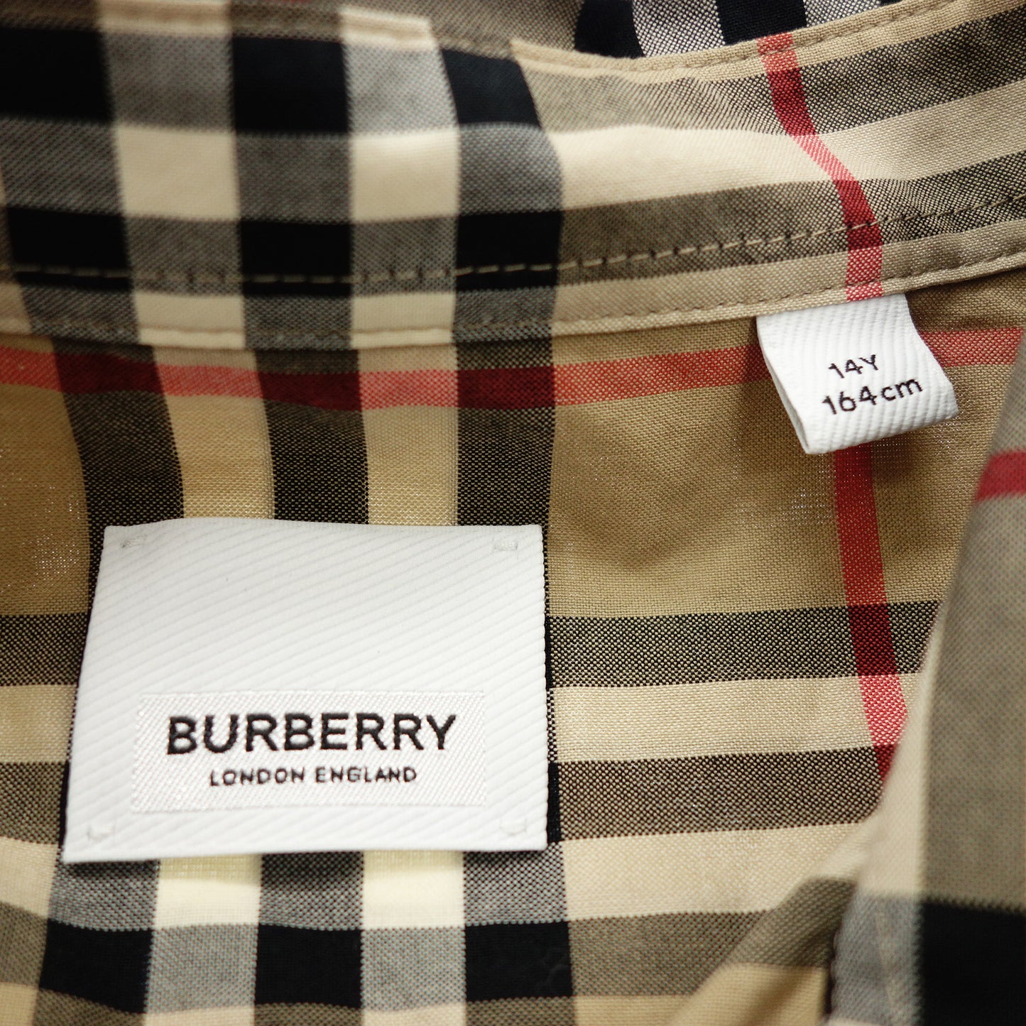 バーバリー 長袖シャツ ティッシ期 ノバチェック レディース ブラウン 14 BURBERRY【AFB4】【中古】