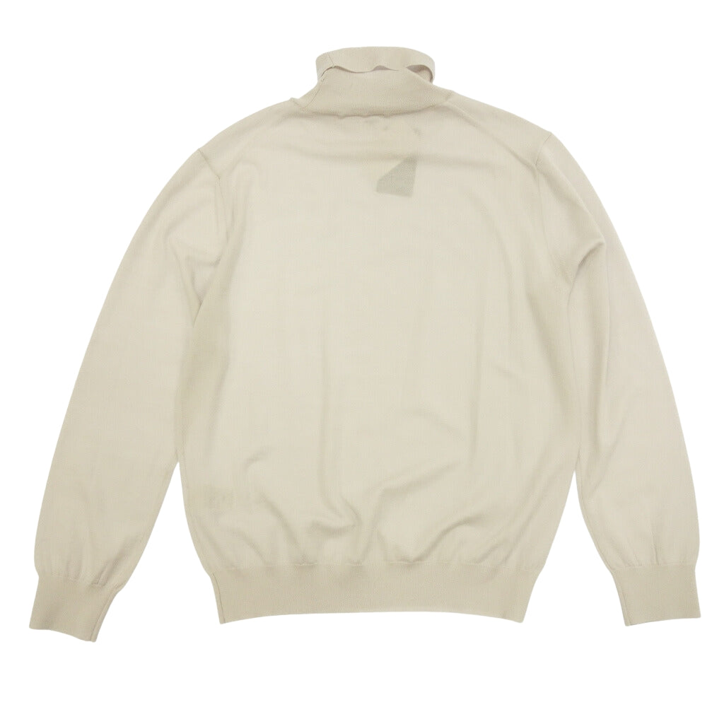 Unused ◆Edifice turtleneck sweater 16 gauge knit men's size XL white EDIFICE [AFA22] 