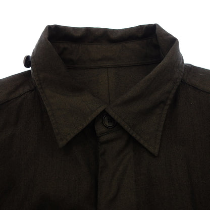 Good condition ◆ Shinya button shirt wool x silk men's black size 3 shinya official [AFB31] 