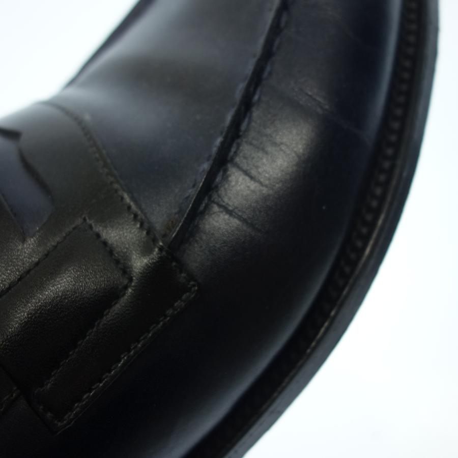 Good condition◆JM Weston coin loafer combination 180 5.5D men's black navy JMWESTON [LA] 