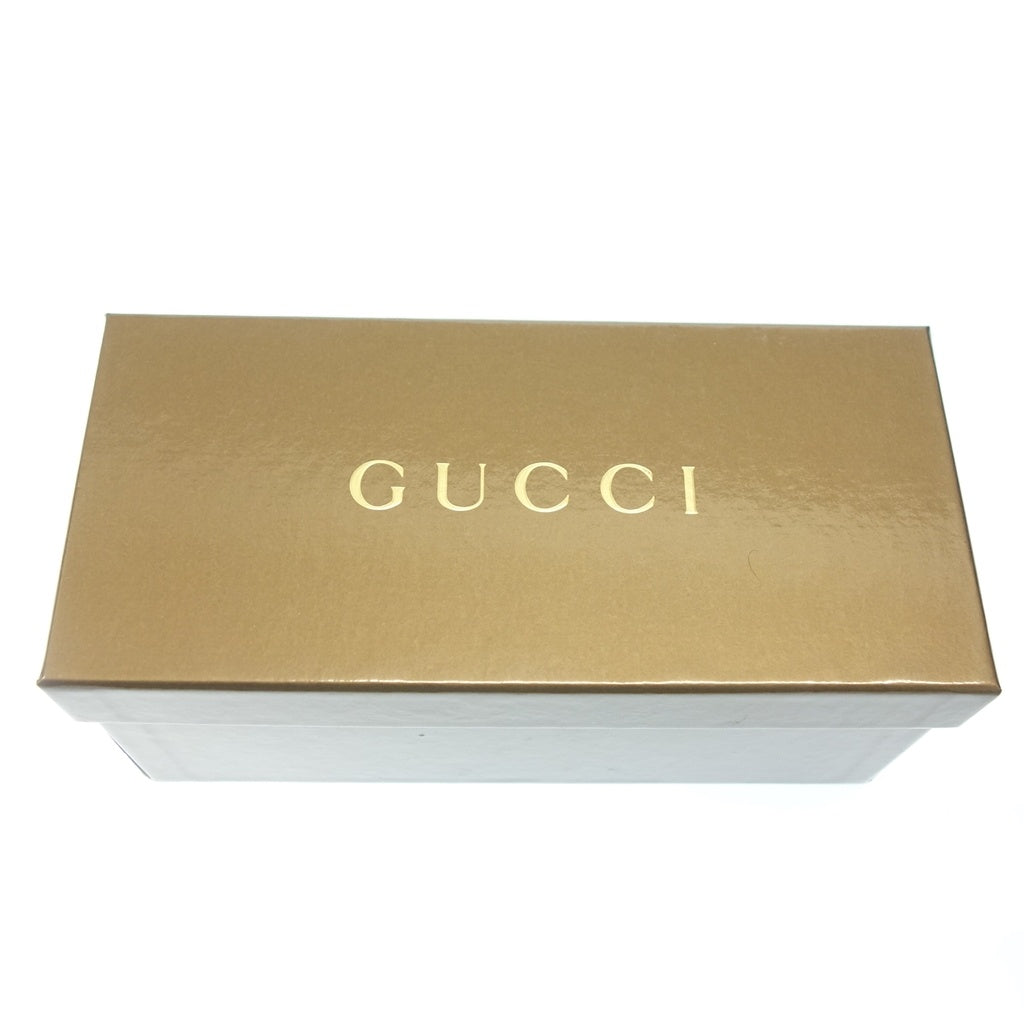 Good condition ◆ Gucci striped leather pouch gold GUCCI [AFE4] 