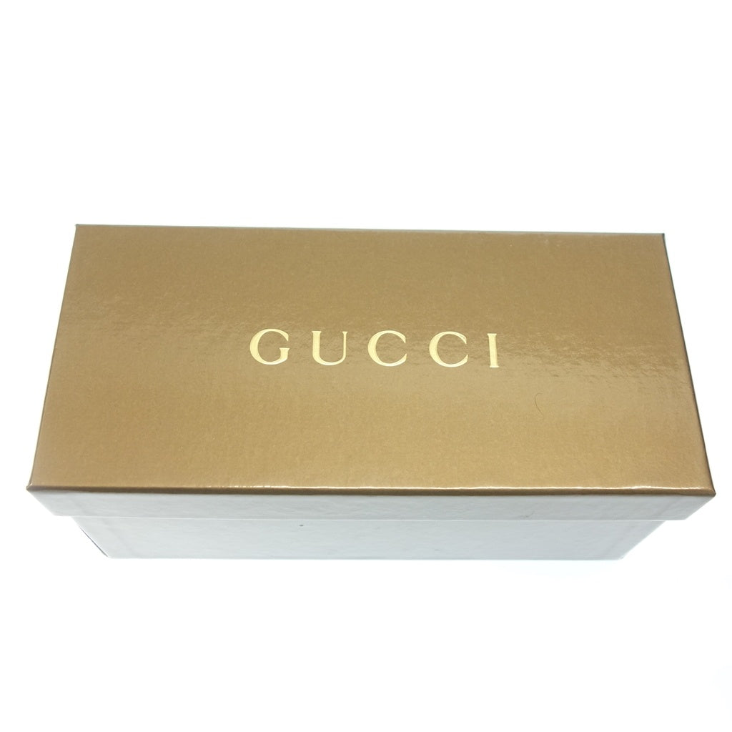 状况良好 ◆ Gucci 条纹皮革小袋 金色 GUCCI [AFE4] 