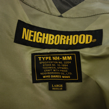 Good Condition ◆ Neighborhood G-1 TYPE NH-MM Colorless Blouson Nylon Diamond Checker Men's L Khaki NEIGHBORHOOD [AFB37] 