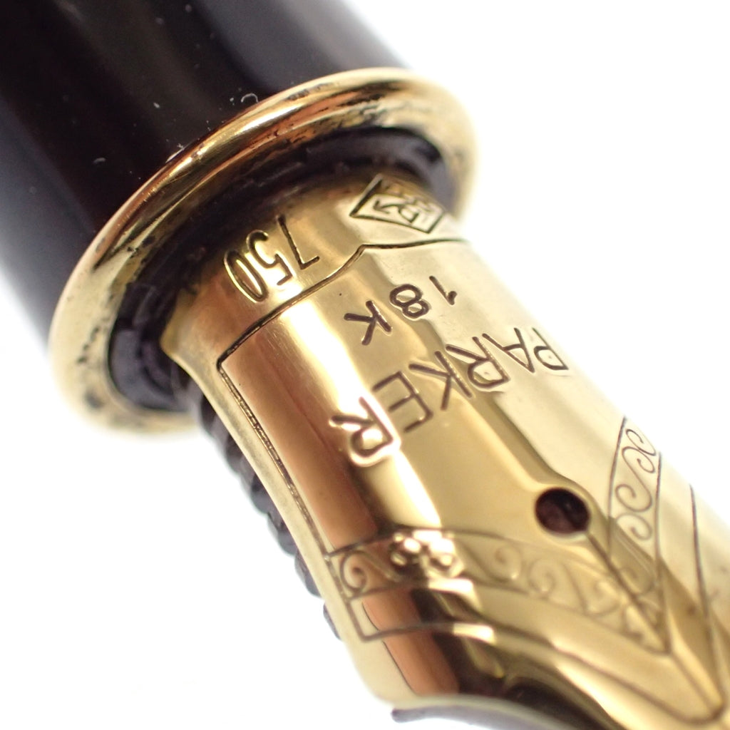 品相良好◆派克钢笔 Sonnet IIIT 笔尖 18K750 黑色 x 金色 PARKER SONNET [AFI11] 