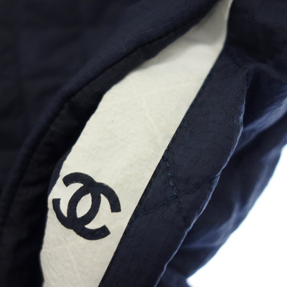 Very good condition◆CHANEL shorts quilted here mark nylon navy ladies size 36 CHANEL [AFB47] 