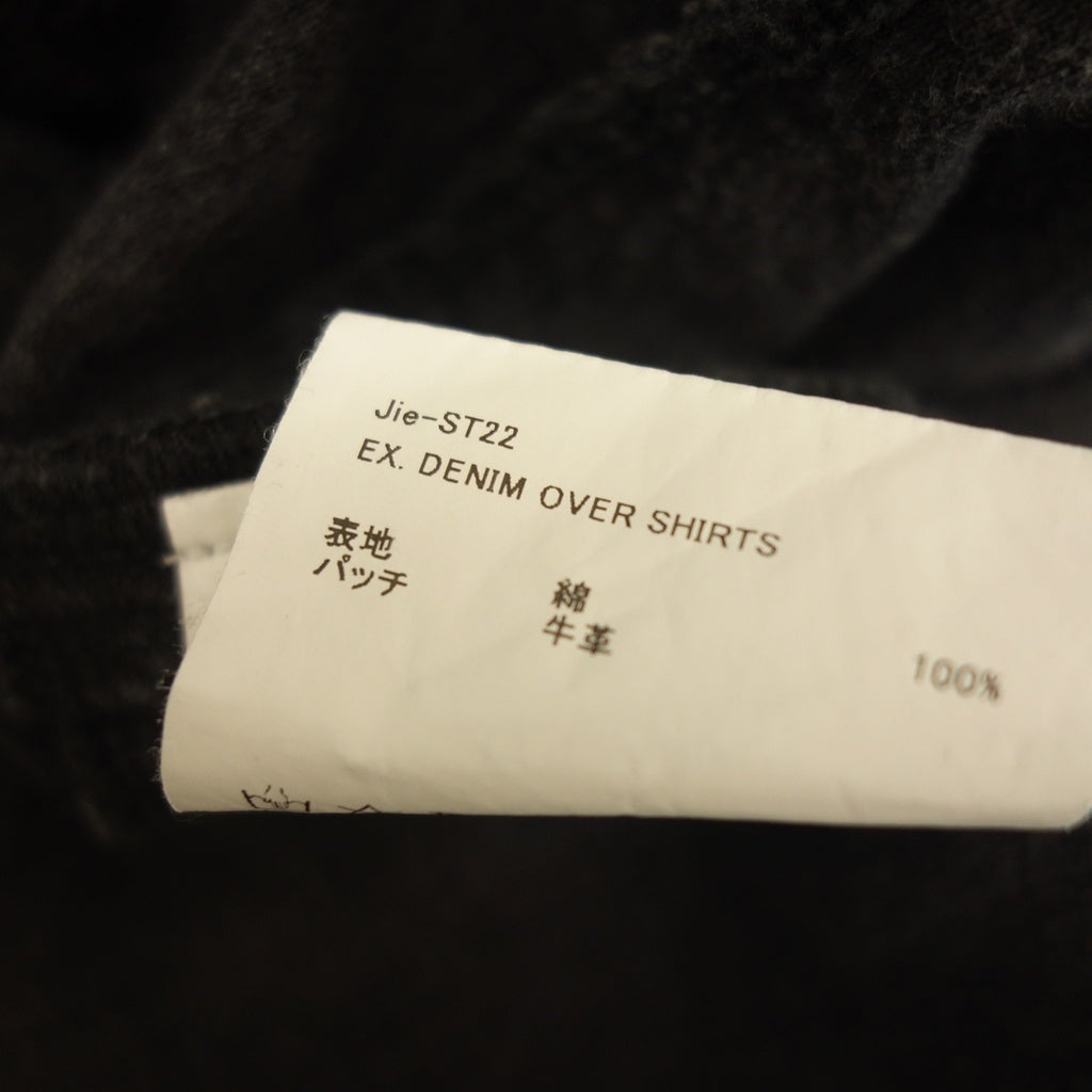 Good condition◆JIEDA denim shirt jacket JIE-ST22 Oversized Men's Size 1 Black JIEDA [AFB1] 