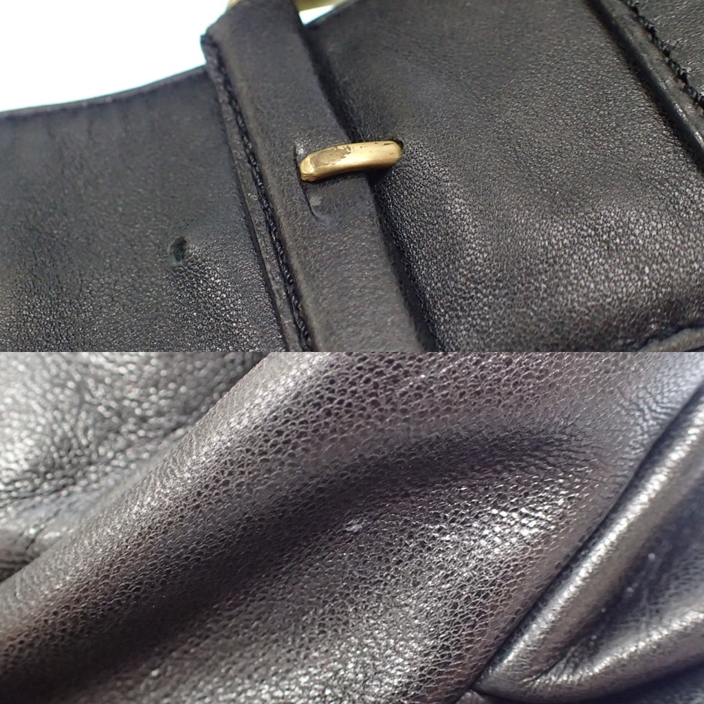 Used ◆LOEWE Shoulder Bag Anagram Nappa Leather Gold Hardware LOEWE [AFE5] 