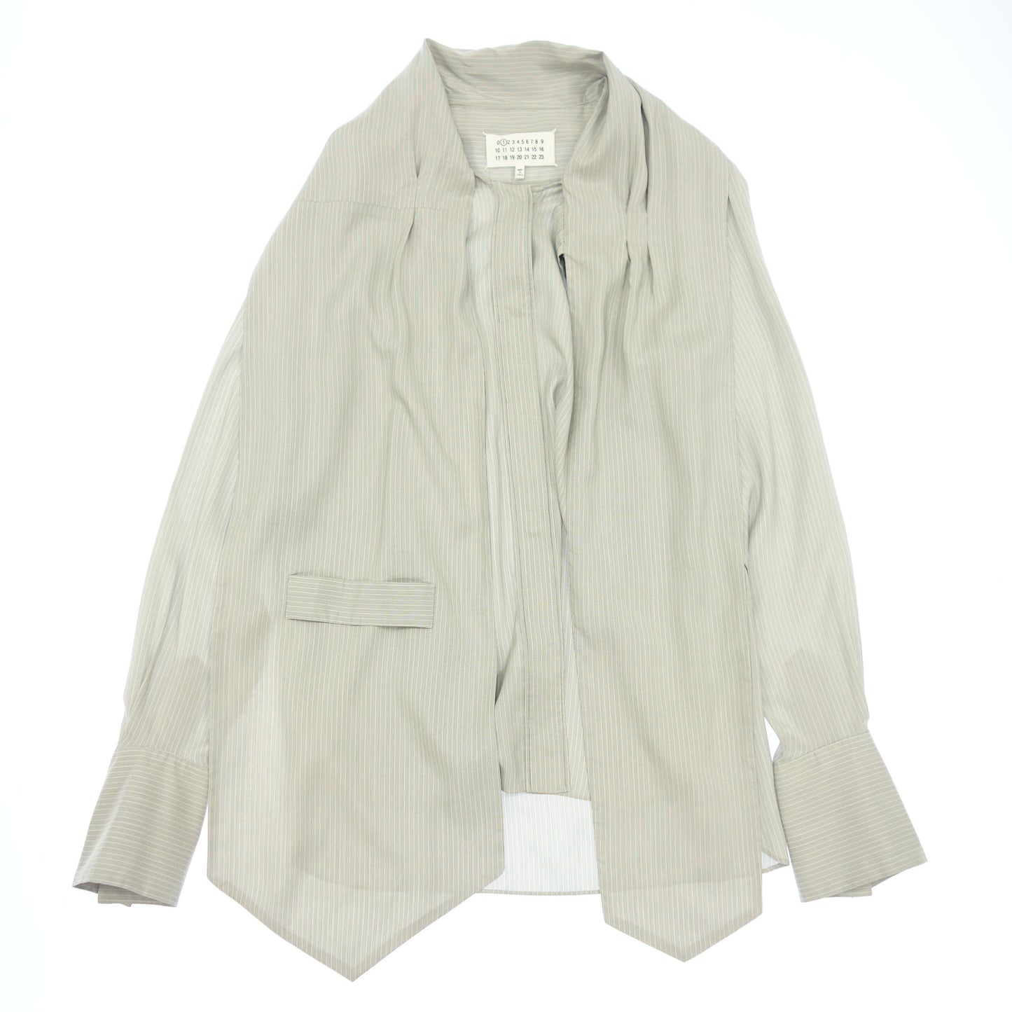 状况良好 ◆ Maison Margiela 长袖衬衫女式衬衫 S51DL0195 女式灰色 38 码 Maison Margiela [AFB34] 