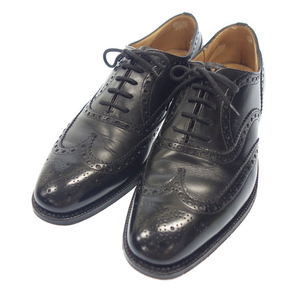 Good condition◆Church leather shoes 3 cities Brisbane full brogue men's black 73 last size 75F church's [LA] 