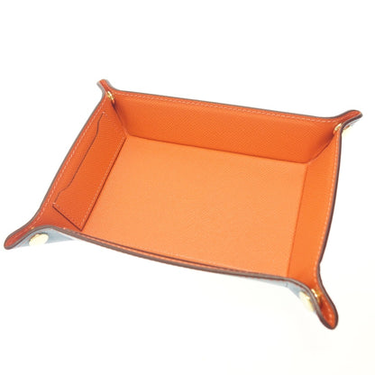 Very good condition ◆ Ohkyo Bag Tray Accessory Case Calf Leather Saxophone Blue &amp; Orange [LA] 