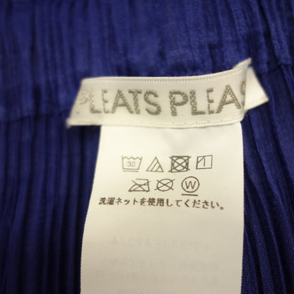 状况非常好 ◆ Pleats Please Issey Miyake 锥形裤 PP33JF473 女式深蓝色尺码 4 PLEATS PLEASE ISSEY MIYAKE FLURRIES [AFB54] 