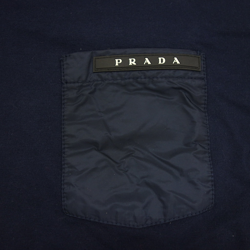 Very good condition ◆ Prada Sports Chest Pocket T-shirt Men's Size M Navy PRADA SPORTS [AFB48] 