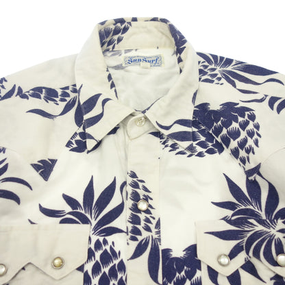 Used ◆ Sun Surf Toyo Enterprises Flannel Long Sleeve Shirt Western Men's Size M White x Blue SS24338 SUN SURF [AFB16] 