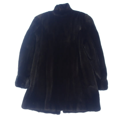 Good condition ◆ Malvoisie Black Glama Mink Half Coat Size 15 Black Malvoisie BLACKGLAMA [AFF19] 