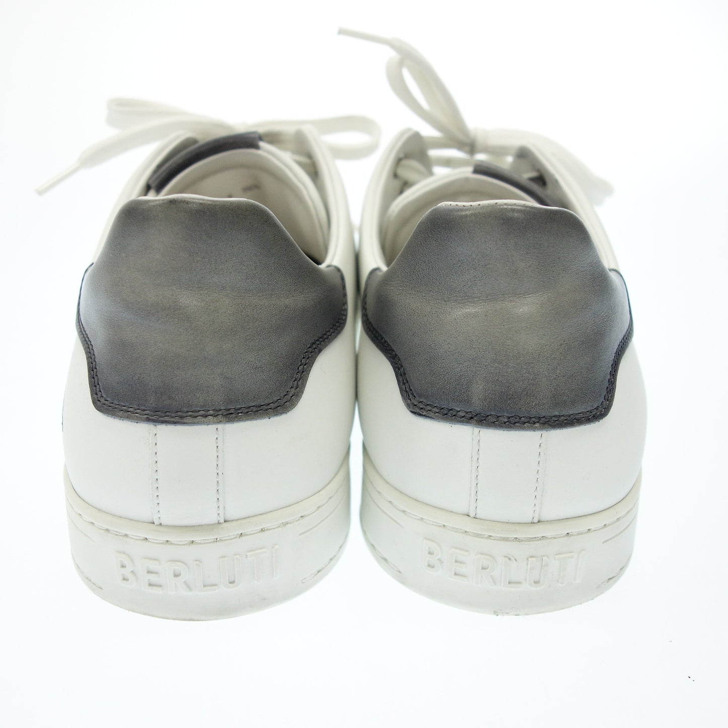 Very good condition◆Berluti Breaktime Calligraphy Sneakers Men's Size 10 White BERLUTI BRAKETIME [AFC32] 