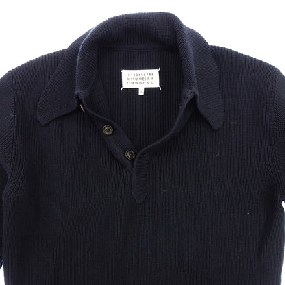 Good Condition◆Maison Margiela Polo Knit Sweater 21AW Men's Navy Size M S50HA1016 S17781 MAISON MARGIELA [AFB35] 