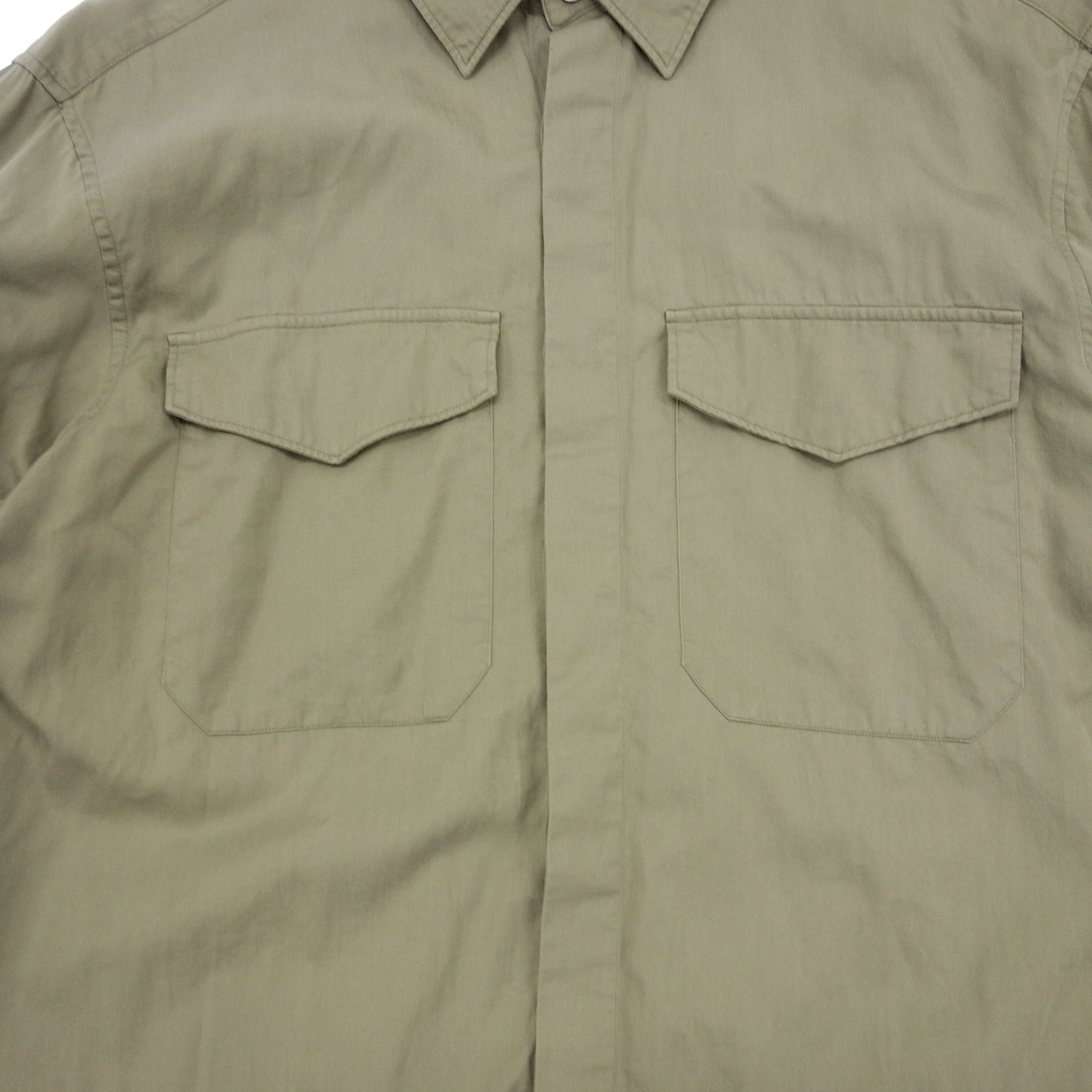 Good condition◆Shinya shirt cotton men's size 3 green SHINYA [AFB6] 