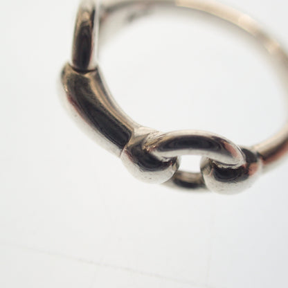 Good Condition◆Hermes Ring Horsebit Ring Ag925 Silver No. 12 HERMES [LA] 