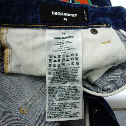 ディースクエアード デニムパンツ ワッペン 22AW Skater Jean メンズ インディゴ 46 DSQUARED2【AFB41】【中古】