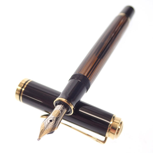 Very good condition ◆ Pelikan fountain pen Souberen nib 14C585 brown with box Pelikan [AFI18] 