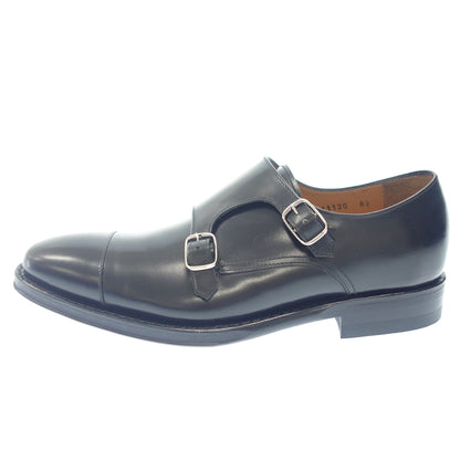 Very Good Condition◆Jalan Sriwijaya Leather Shoes 98374 Double Monk Strap Men's 6.5 Black Jalan Sriwijaya [AFD3] 