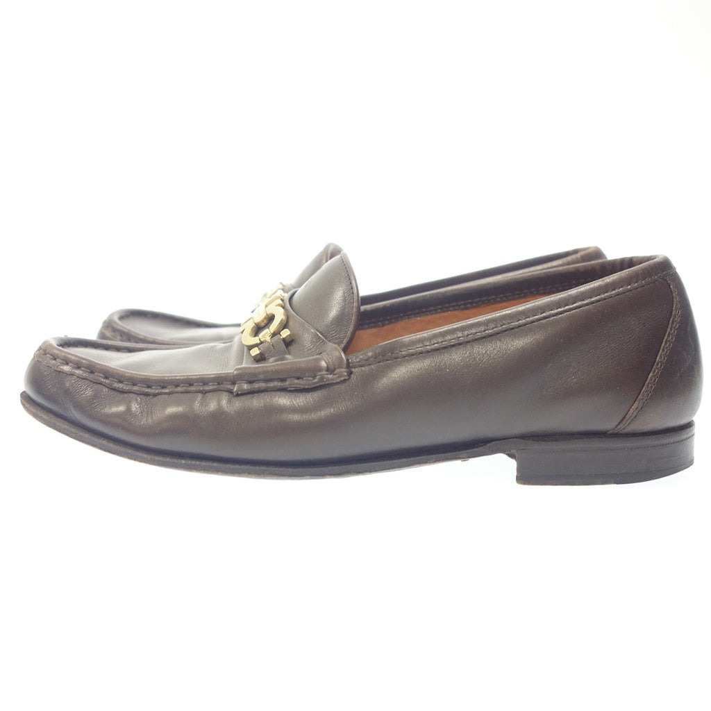 Good Condition◆Salvatore Ferragamo Leather Shoes Gancini Loafers Men's Brown Size 7.5EE Salvatore Ferragamo [AFC46] 
