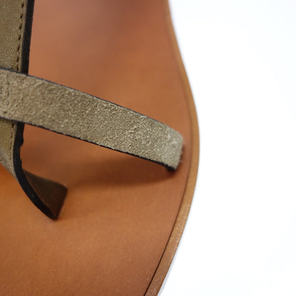 Good Condition◆CELINE Sandals Suede Calfskin CROSTA TAUPE CALF Women's Brown Size 36 325003 CELINE [AFD7] 