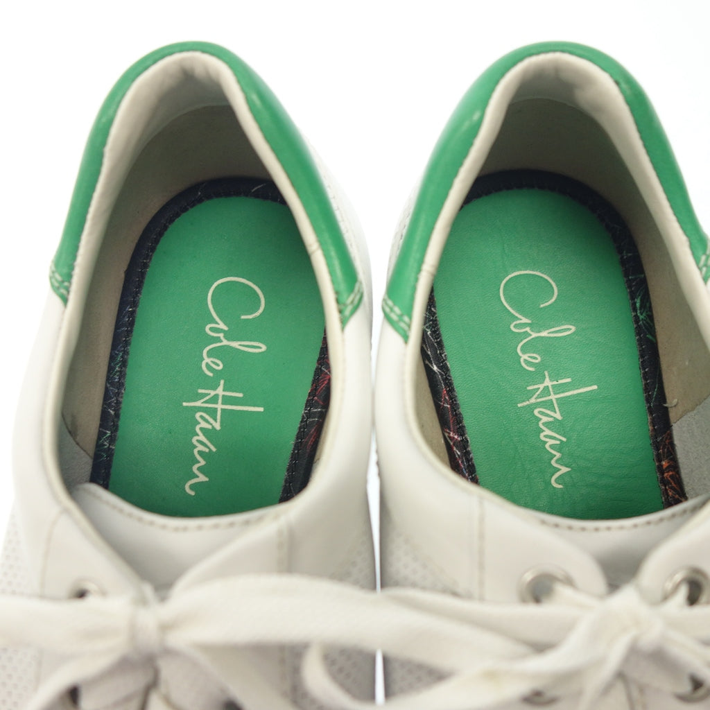 Unused ◆ Cole Haan sneakers men's white green size 9 COLE HAAN [AFC44] 