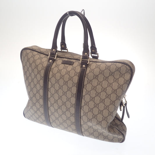 Used ◆ Gucci GG Supreme Briefcase Business Bag 201480 Brown GUCCI [AFE12] 