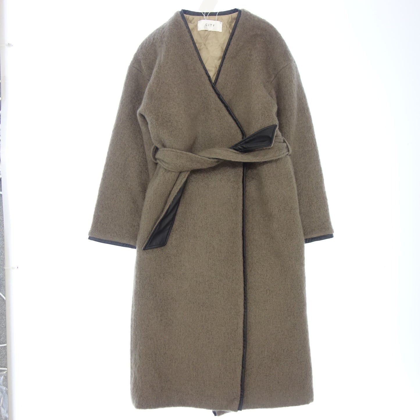 City Collarless Coat Ladies 0 Brown CITY [AFA4] [Used] 