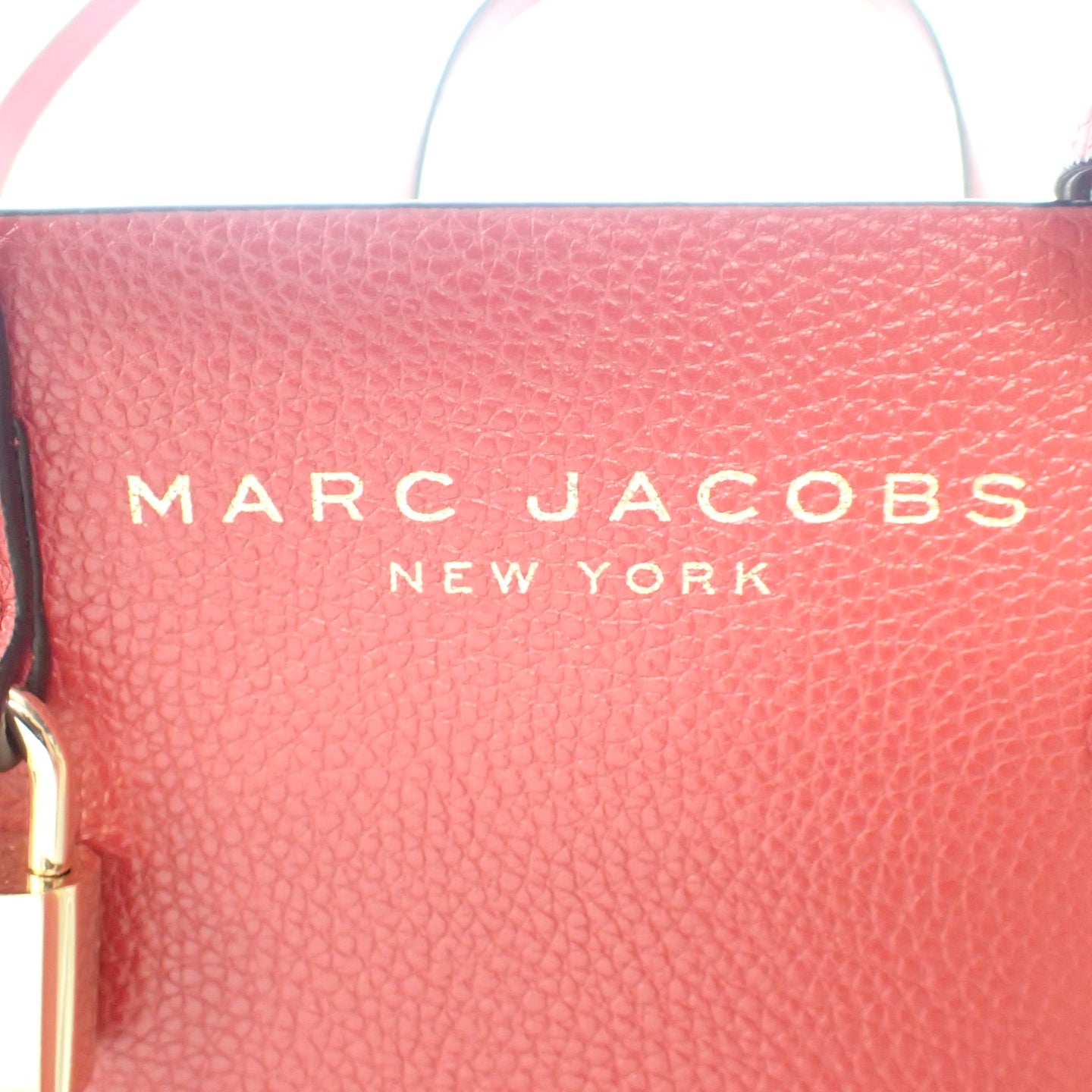 極美品◆マークジェイコブス トート バッグ 2way グラインド レッド MARC JACOBS【AFE9】