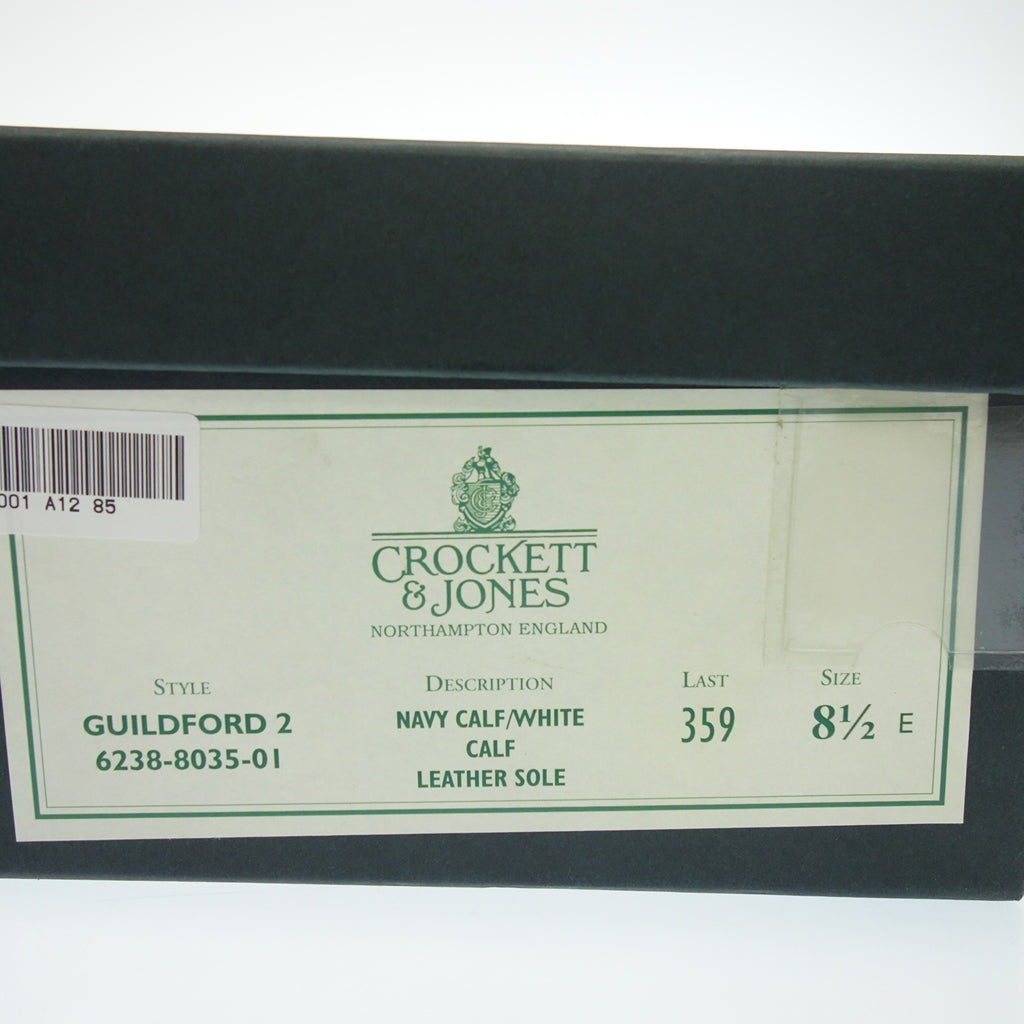 Crockett &amp; Jones 皮鞋全布洛克 Wing Tip Guilford 2 GUILDFORD2 男式 8.5E 海军蓝 x 白色 Crockett &amp; Jones [LA] 