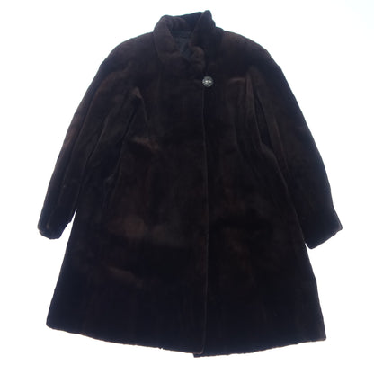 Saga Mink Semi-Long Coat Shared Mink Brown [AFF23] [Used] 